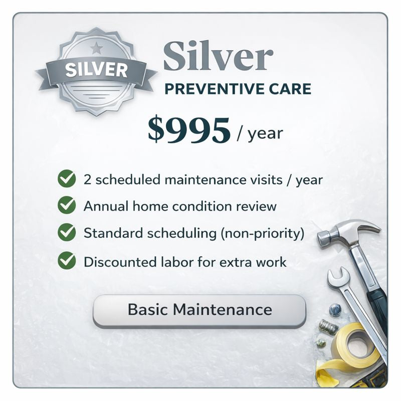 DFW Handyman Maintenance Plans (Silver, Gold & Platinum)